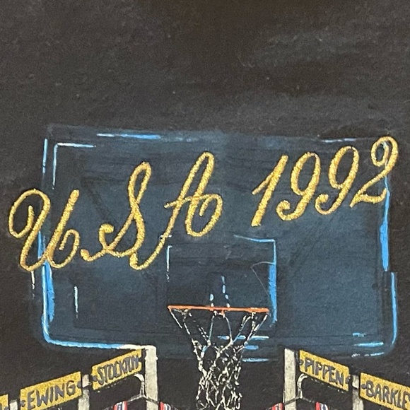 Nutmeg Vtg Single Stitch USA '92 Basketball‎ Dream Team Jerseys T-Shirt Size XL - Picture 5 of 8